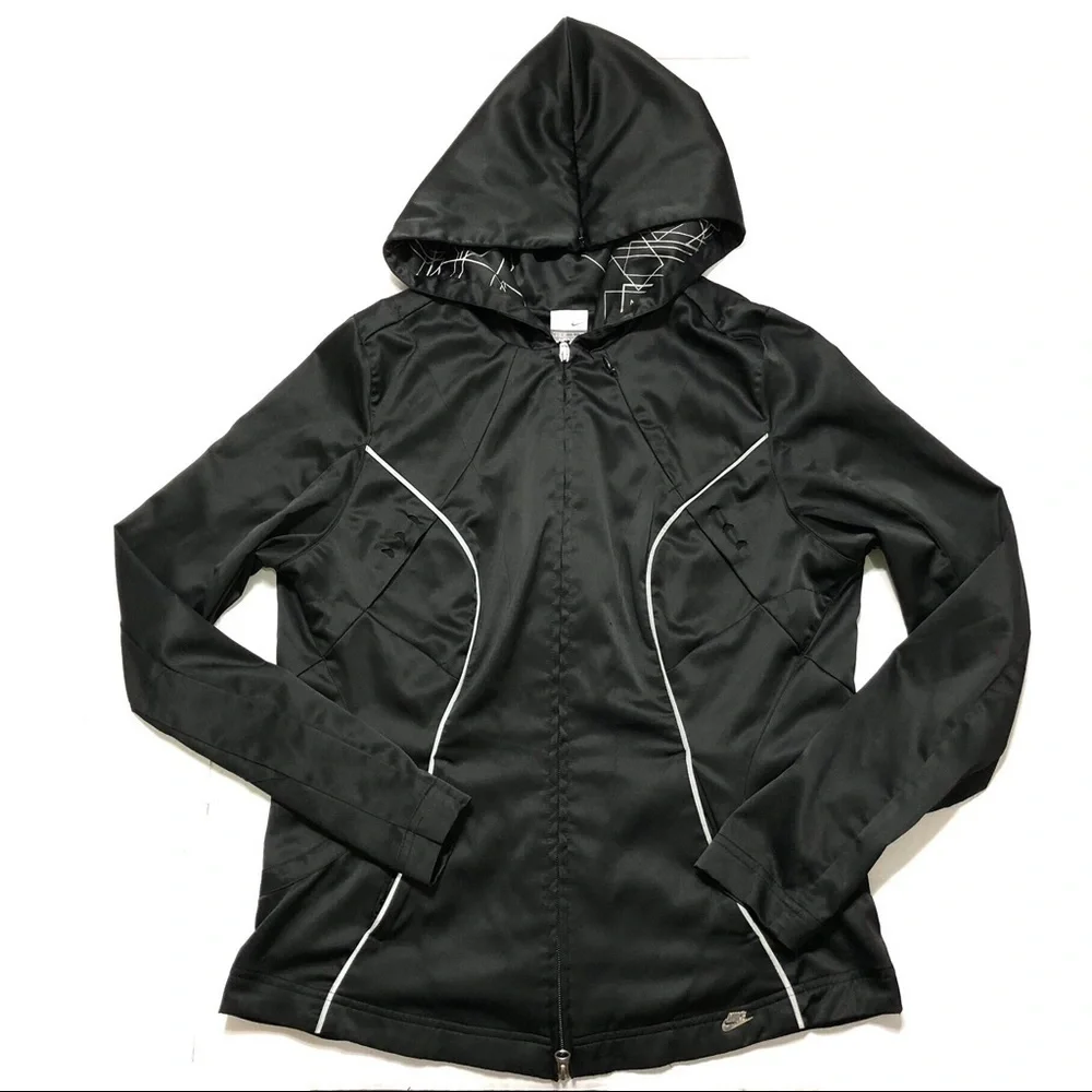 Nike Black Vented Track Jacket Sz Large Women’s